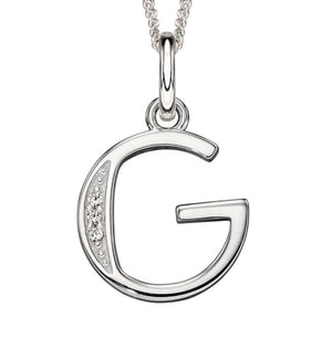 
            
                Load image into Gallery viewer, Sterling Silver Initial Pendant and Chain - Maudes The Jewellers
            
        