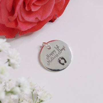 Silver Happy 1st Mother’s Day Pendant