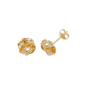 9ct Yellow Gold Knot Stud Earrings