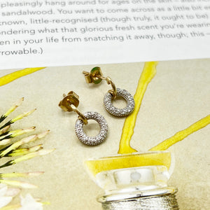 
            
                Load image into Gallery viewer, Yellow Gold Donut Diamond Earrings
            
        