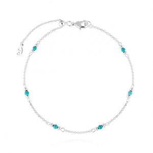 
            
                Load image into Gallery viewer, Joma Jewellery | Birthstone Anklet | December Turquoise
            
        