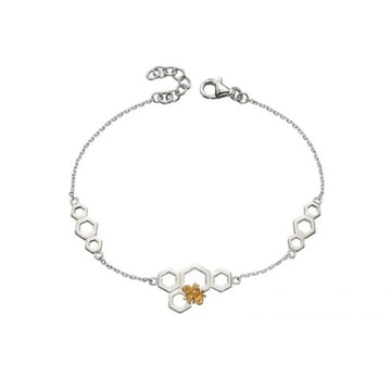 The Bee Collection Honeycomb and Bee Bracelet