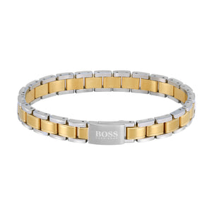 Boss | Gents Two Toned Stainless Steel Linked Bracelet