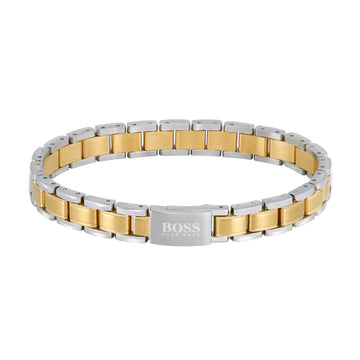 Boss | Gents Two Toned Stainless Steel Linked Bracelet