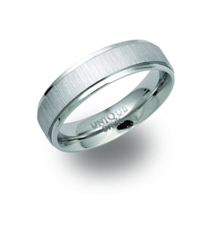 Unique and Co Steel Gents Wedding Ring 6mm