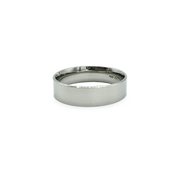 9ct White Gold Gents Wedding Ring 6mm