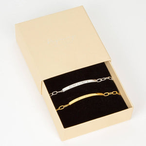 
            
                Load image into Gallery viewer, Sterling Silver ID Bar Chain Bracelet
            
        