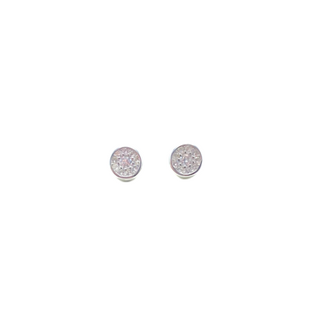 Sterling Silver CZ Cluster Earrings