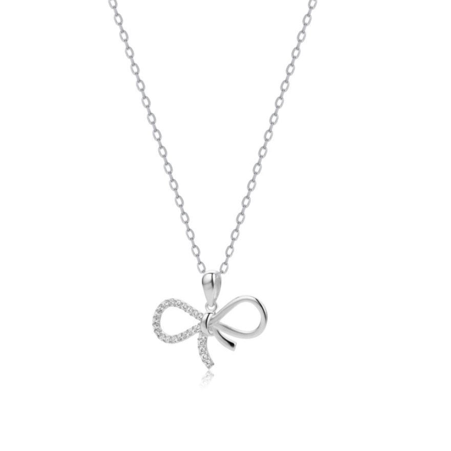 
            
                Load image into Gallery viewer, Real Effect | Sterling Silver Bow Pendant
            
        