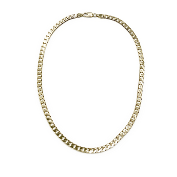 9ct Yellow Gold Flat Curb Chain 17”