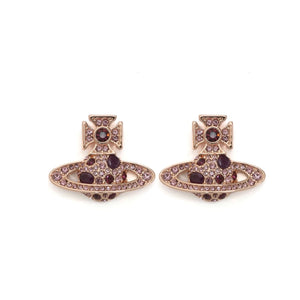 Vivienne Westwood | Francette Bas Relief Earrings | Amethyst Crystal