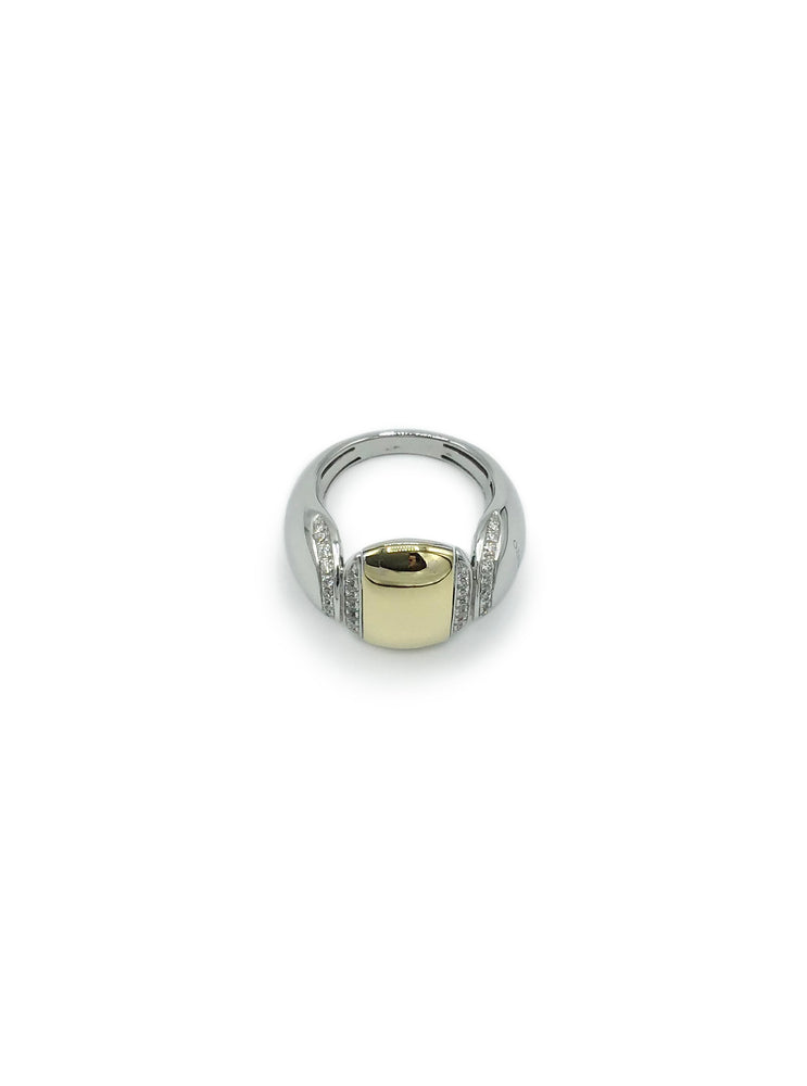 Chimento 18ct White and Yellow Gold, Reversible Diamond Ring - Maudes The Jewellers