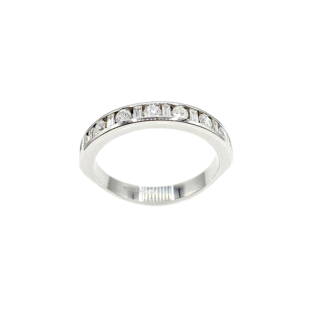 Pre-Owned Platinum and 18ct White Gold, Diamond Eternity Ring
