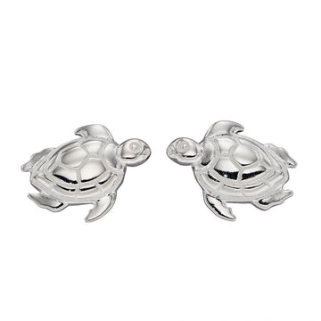 Sterling Silver Turtle Stud Earrings
