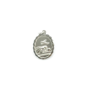 Sterling Silver Oval St Christopher (No Chain)