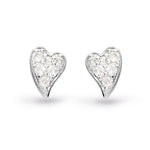 Kit Heath | Precious White Topaz Desire Heart Stud Earrings