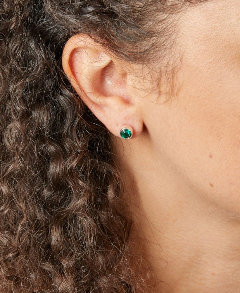 May Birthstone Stud Earrings - Maudes The Jewellers