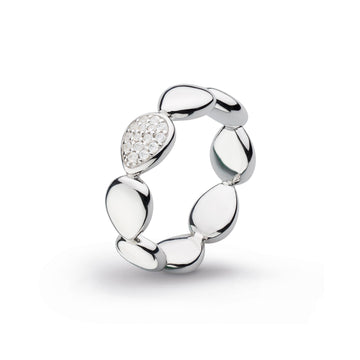 Kit Heath | Coast Pebble Glisten Pavé Silver Ring