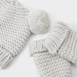 Katie Loxton Knitted Baby Hat & Mittens Set | Grey