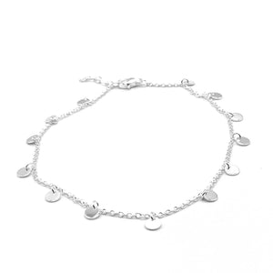 Mini Disk Anklet - Silver - Maudes The Jewellers