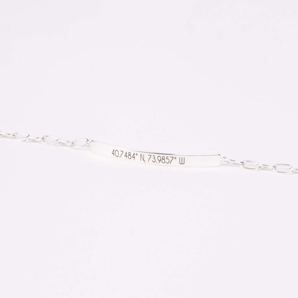 Sterling Silver ID Bar Chain Bracelet