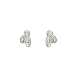 Sterling Silver Flower Bud Stud Earrings