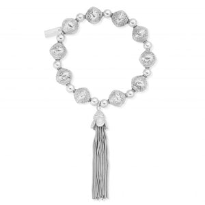 ChloBo Feature Bead Tassel Bracelet - Silver - Maudes The Jewellers