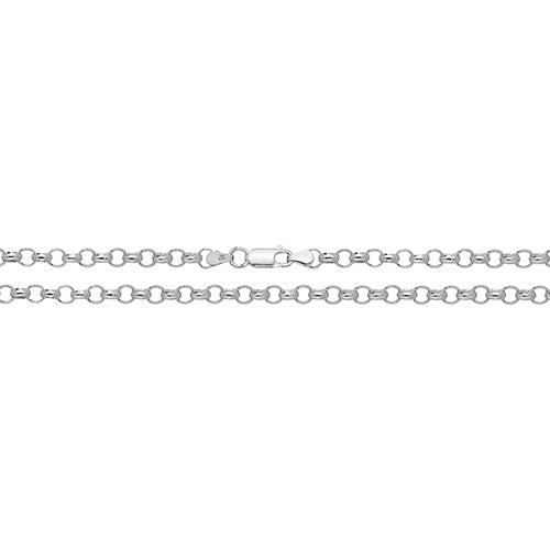 Sterling Silver Round Belcher Chain 30”