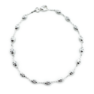 Real Effect | Sterling Silver Italian Bead Bracelet