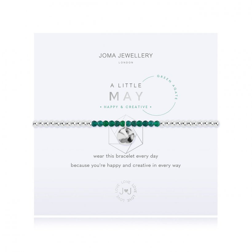 
            
                Load image into Gallery viewer, Joma Jewellery | Birthstone May | Green Agate Bracelet
            
        