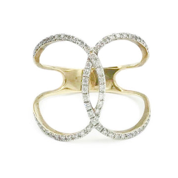 9ct Yellow Gold and Diamond Dress Ring