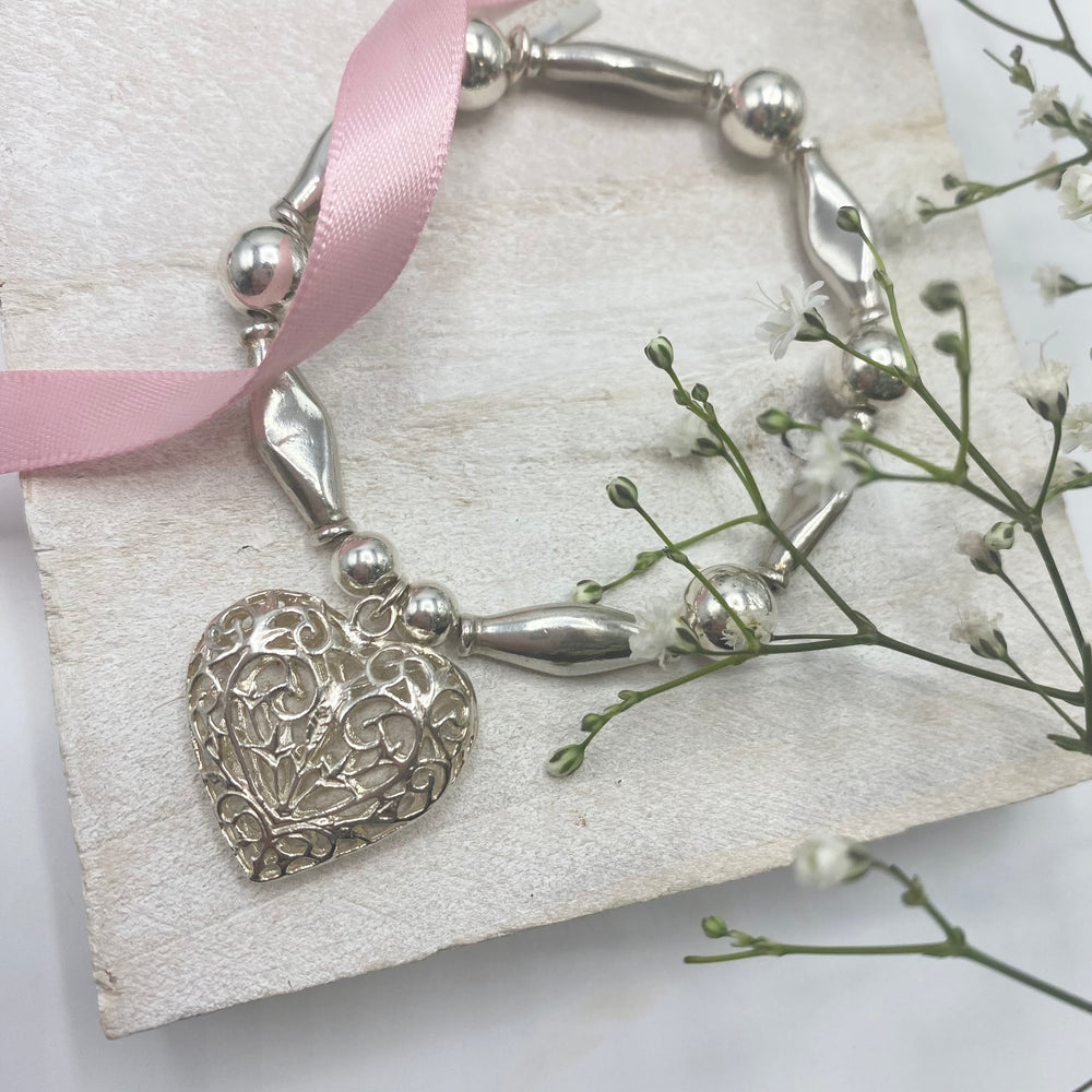 ChloBo Chunky Filigree Heart Bracelet - Maudes The Jewellers