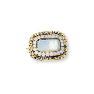 9ct Yellow Gold Victorian Mourning Brooch