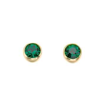 May Birthstone Stud Earrings