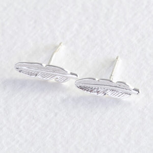 Lisa Angel | Silver Feather Stud Earrings