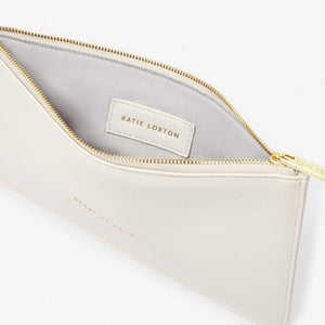 Katie Loxton | Slim Perfect Pouch | Heart Of Gold | Off White