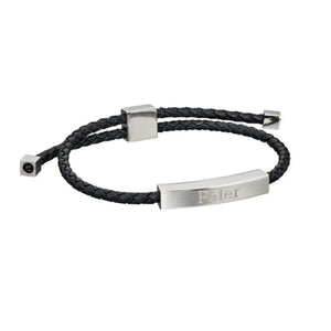 Men’s leather Bracelet - Engravable
