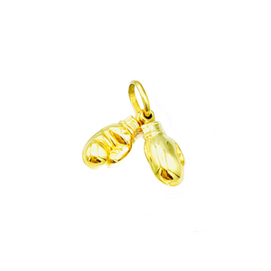 9ct Yellow Boxing Gloves Charm Pendant (No Chain)