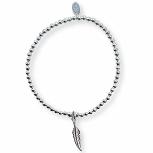 Ettie Thinbead Long Feather Bracelet