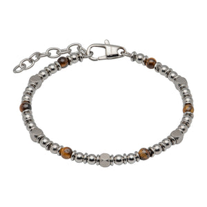 Unique & Co | Tigers Eye and Stainless Steel Bracelet