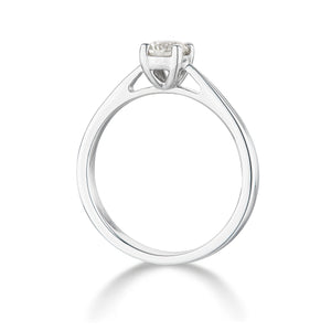 9ct White Gold Solitaire Diamond Engagement Ring