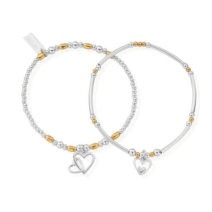 Chlobo Double Devotion Gold & Silver Set of 2 Bracelets - Maudes The Jewellers
