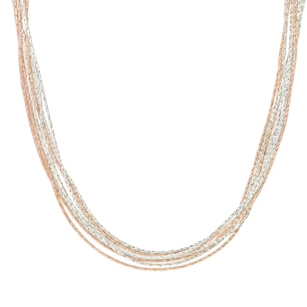 Real Effect | Silver and Rose Plated Necklace