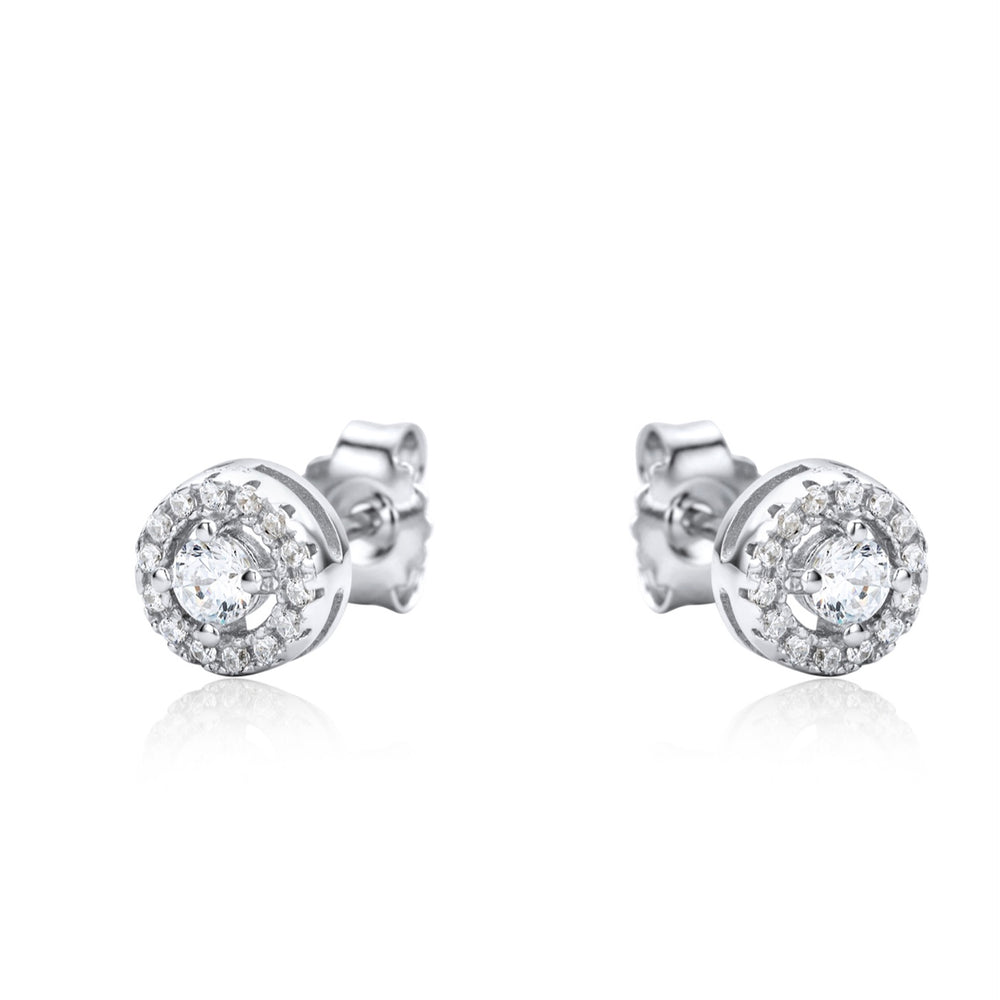 
            
                Load image into Gallery viewer, Real Effect | Sterling Silver with Cubic Zirconia Earrings
            
        