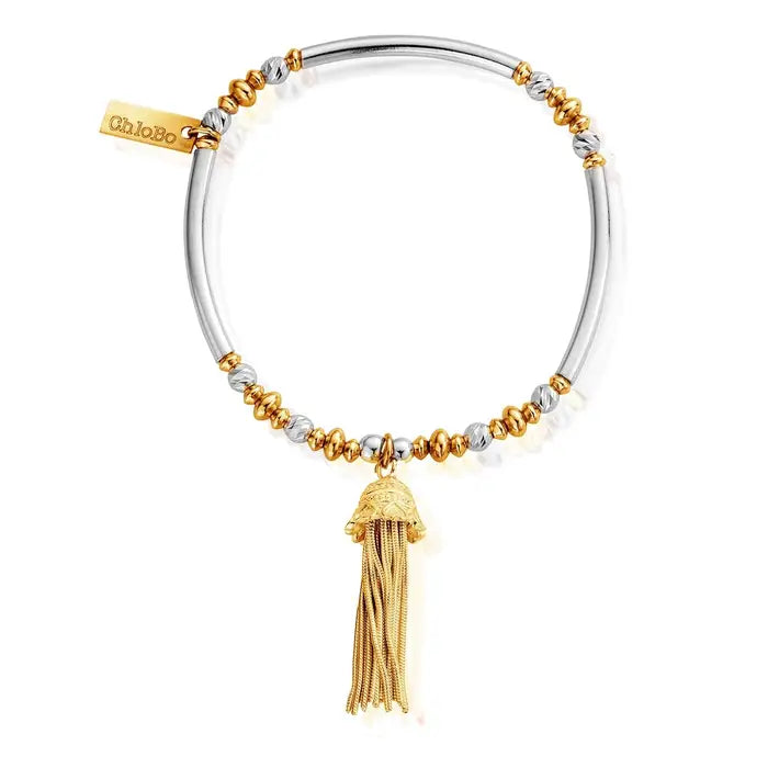 
            
                Load image into Gallery viewer, ChloBo | Gold and Silver True Love Tassel Bracelet
            
        