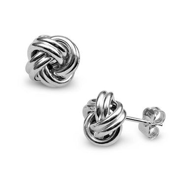 Sterling Silver Lovers Knot Earrings