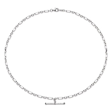 Kit Heath | Astoria Figaro Silver Chain Link T-Bar Necklace