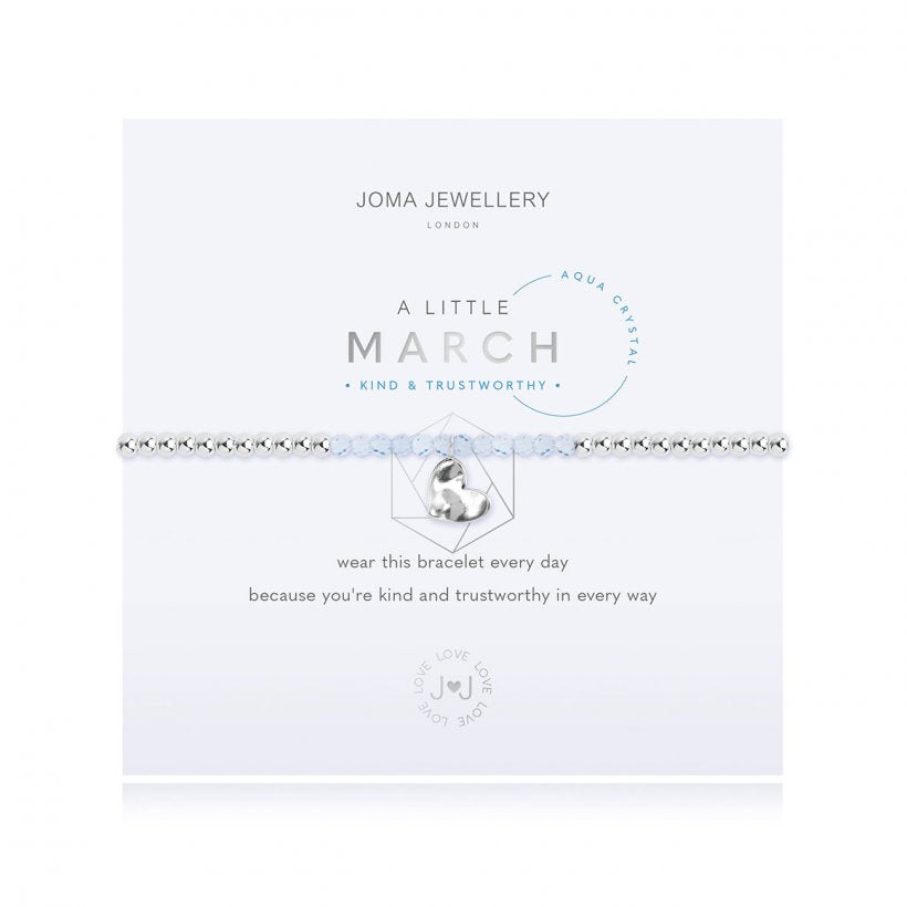 Joma Jewellery | Birthstone March Aqua Crystal Bracelet