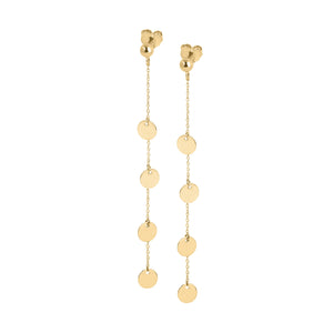 
            
                Load image into Gallery viewer, 9ct Yellow Gold Dangly Earrings - Maudes The Jewellers
            
        