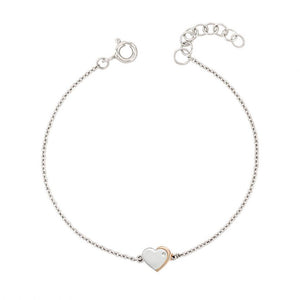 D For Diamond | Silver Heart Bracelet